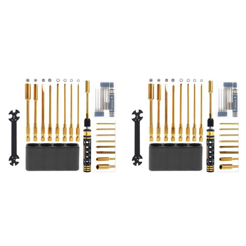2X 9 in 1 RC Tool Kit, RC Car Tool Kit RC Hex Driver Screwdriver Set for RC Car Hobby Tools