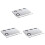 3Pièces Outils Mixage Acier Pratique Couleur Argent 3