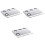 3Pièces Outils Mixage Acier Pratique Couleur Argent 4
