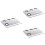 3Pièces Outils Mixage Acier Pratique Couleur Argent 6