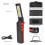 2X Super Bright COB LED Working Light with Magnetic Base & Hook USB Rechargeable Dimmable Flashlight 4