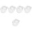 5Pièces Bols Trempage Ongles Transparent Durable 5