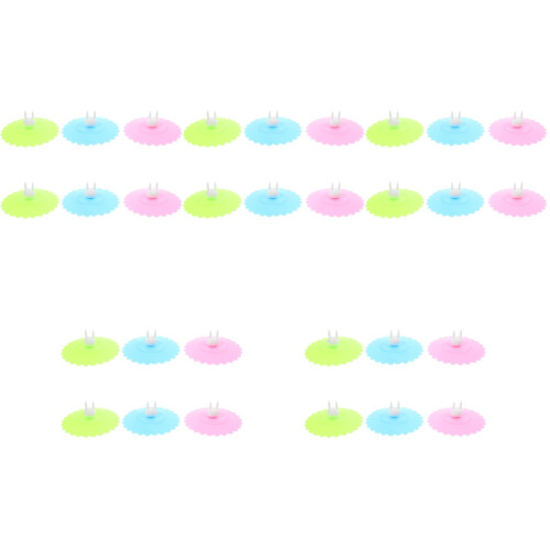 30Pièces Couvercles Silicone Adorables Protection Café Assortis 2