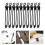 30Pièces Liens Silicone Flexible Câbles Noir Réutilisables À 11