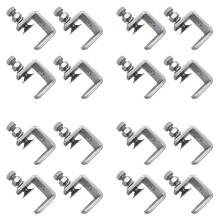 16PCS 16-25mm Heavy Duty Woodworking Clamp Set 304 Stainless Steel C Clamp Tiger Clamp Tools for Welding/Carpenter