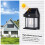 Waterproof Solar Tungsten Wall Light 1800mAh Motion Sensor Black 8