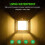 Waterproof Solar Tungsten Wall Light 1800mAh Motion Sensor Black 9