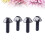 12Pièces Vis Aluminium Robuste Noir Décoratif 6