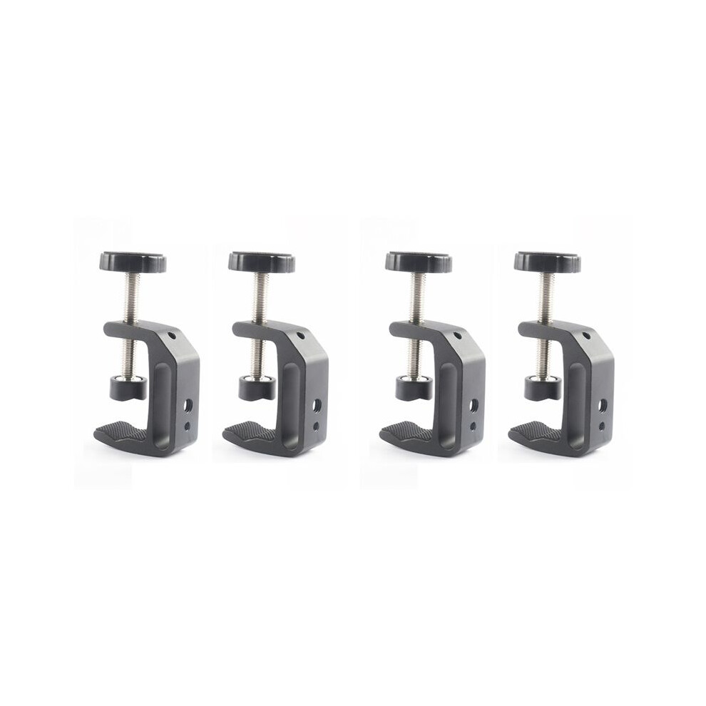 Universal C-Clamp For Desktop Mount Tables Desk Clamps Aluminum Support Small C Clamp 4 Pack 6031692470561