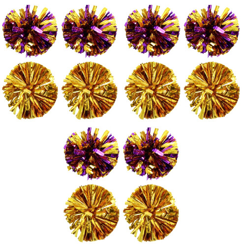 12Pièces Pompoms De Cheerleader En Pet Durable Multicolores Pour Danse 2