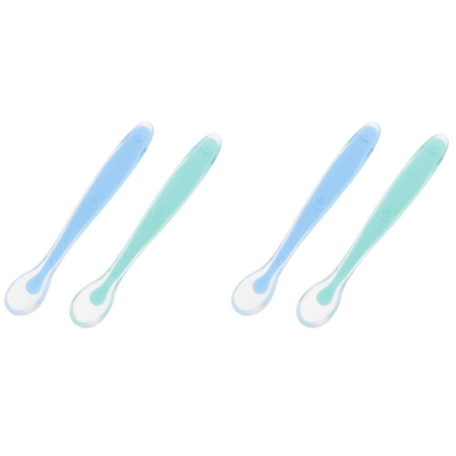 4Pièces Ensemble Cuillères Bébé Silicone Ustensiles Avec Boîte 1