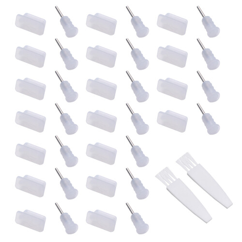 60Paires Bouchons Protections USB Type-C Transparent Pour Mobiles 1