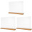 3Pièces Porte-Menu Transparent ABS Et Bois Support Stable Pour Table 4