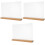 3Pièces Porte-Menu Transparent ABS Et Bois Support Stable Pour Table 5