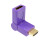 kenable HDMI 180 Degree Bend Multi Angle Socket to Plug Adapter Purple 4