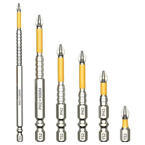 Non-Slip Impact Batch  Strong Magnetic  High Torque Hardness Screw Waterproof Ph2 Screwdriver Bits Set