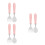 3Ensembles Couverts Bébé Acier Inoxydable Rose Fourchette 5