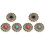 6Pièces Boutons Pression En Alliage Multicolores Pour Bricolage Déco 3