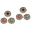 6Pièces Boutons Pression En Alliage Multicolores Pour Bricolage Déco 4