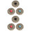 6Pièces Boutons Pression En Alliage Multicolores Pour Bricolage Déco 5