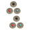 6Pièces Boutons Pression En Alliage Multicolores Pour Bricolage Déco 7