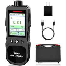 Portable Ozone Detector(0-20 PPM&0.01 PPM High Resolution), Ozone Meter with Alarm,Temp & Humidity Tester US Plug