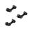 3Pièces Rehausse Guidon Aluminium Durable Angle Ajustable Noir 11