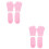 4Paires Et Gel Hydratants Roses Pour 5