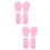 4Paires Et Gel Hydratants Roses Pour 6