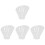 4Pièces Bols Lotus Clair Service Salade Dessert 2