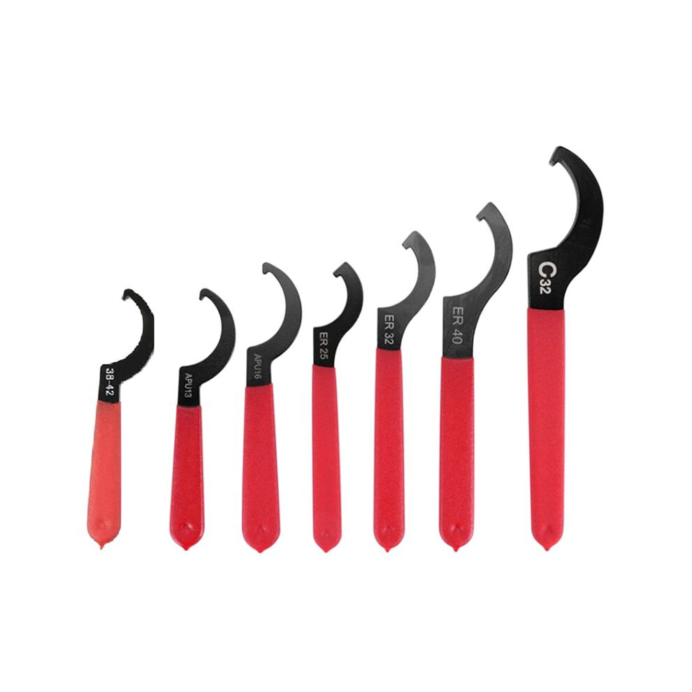 Coilover Wrench Spanner, 7Pcs Non-Slip Spanner Wrench Set, Professional Universal Rubber Handle Wrench Spanner Tool 6034197976972