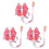 3Pièces Anti- Rose Harnais Confortable Réglable 5