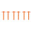 6Pièces Règle En T Orange Double Échelle Mesure Précise 4
