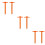 6Pièces Règle En T Orange Double Échelle Mesure Précise 8