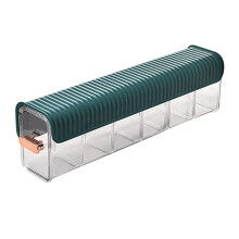 Multi Functional Storage Box, Punch Free Multifunctional Storage Box, Clear Wall Mounted Drawer Organizer Dark Green