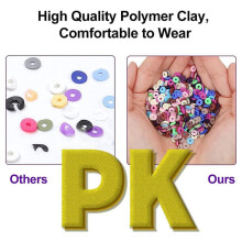 2X Flache Ton Heishi Perlen Geeignet für Schmuck Herstellung Akademie Scheiben Perlen Regenbogen Gummi Perlen Mach Es Selbst Handwerk Armband
