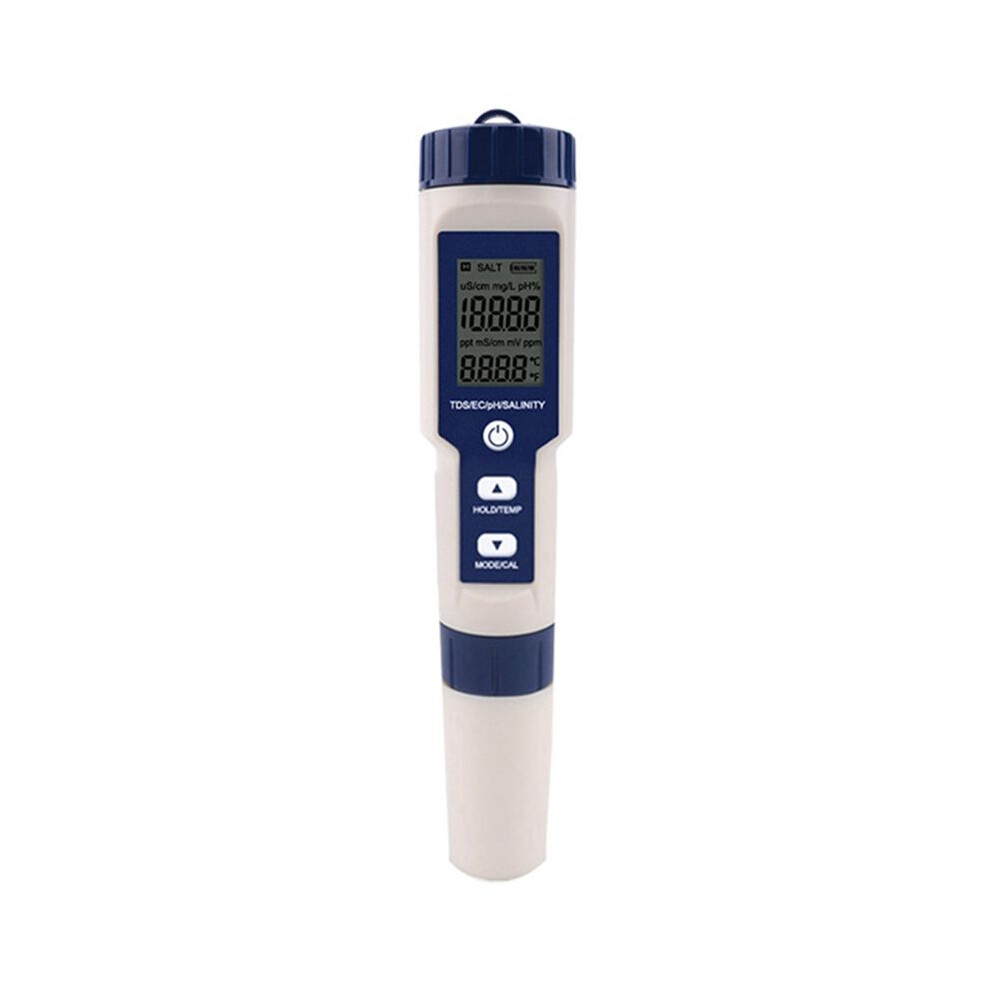 5 In 1 Tds/Ec/Ph/Salinity/Temperature Meter Digital Water Quality Monitor Tester For Pools, Drinking Water, Aquariums 4714113050932