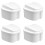 4Pièces Boîte À Dentier Blanche Durable Pour Usage Portable 4