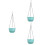 3Pièces Pot Suspendu Mural Panier Auto-Arrosage Décor Plantes 6