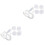2Sets Adjustable LED Makeup Lamp White for Home Vanity Abs+pc Material 3