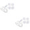 2Sets Adjustable LED Makeup Lamp White for Home Vanity Abs+pc Material 6