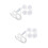 2Sets Adjustable LED Makeup Lamp White for Home Vanity Abs+pc Material 7