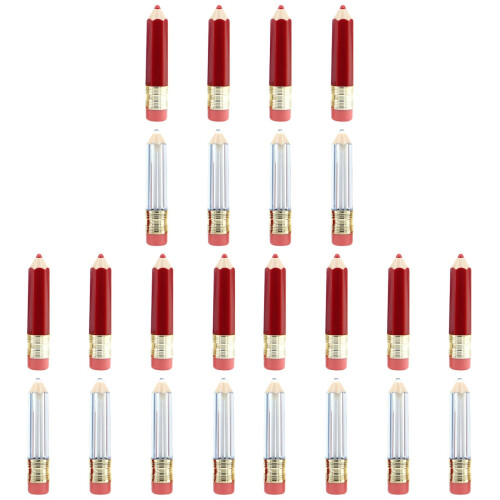 24Pièces Tubes À Gloss Recharges Plastique Assorties 2