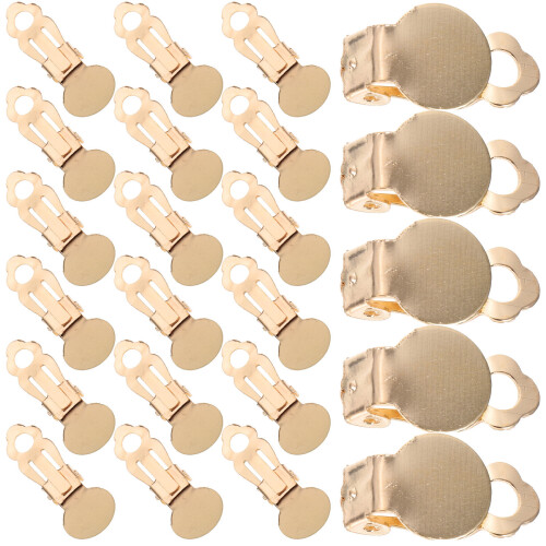 400Pièces Boucles Clips Dorées Perçage 1