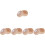 5Pièces Coffret Conservation Dents Enfant Bois Marron 7