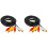 2Pièces Câble Audio Noir PVC Pour Haut-Parleurs 3