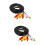 2Pièces Câble Audio Noir PVC Pour Haut-Parleurs 7