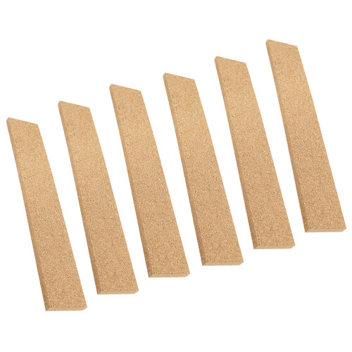 24Pcs Light Brown Cork Board Strips Self-Adhesive Frameless for Office 1