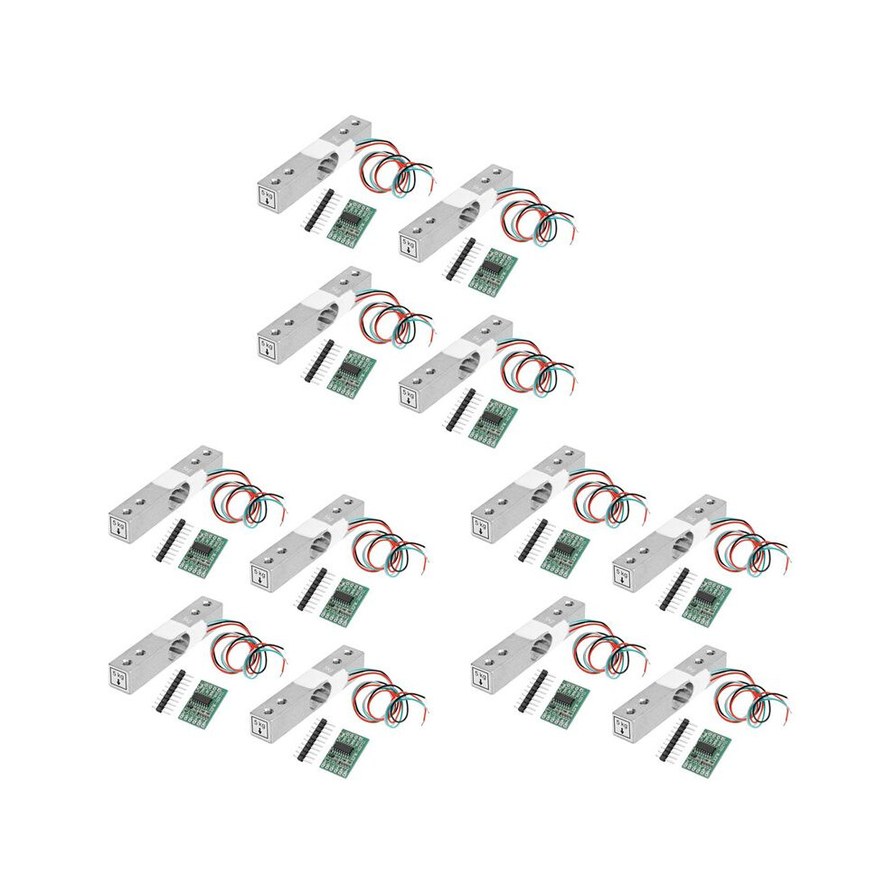 Digital Load Cell Weight Sensor,12Set 5Kg Load Cell Hx711 Ad Weighit Amplifier Module Pressure Sensor Ar Duino Load Cell 4712367512848