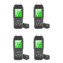 4X Digital Moisture Meter, Water Leak Detector, Moisture Tester, Pin Type, Backlit LCD Display,Wood Humidity Tester